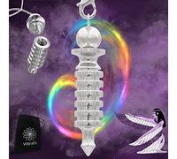 Vibratis Pendolo Esoterico Egizio di Radioestesia ISIS in Ottone Argentato | Pendolo Divinatorio Testimone Magnetizzatore [Soddisfatti o Rimborsati A VITA] (Catenina Argentata)