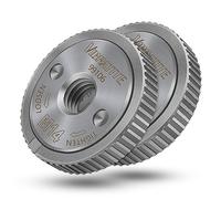 VIBRATITE 2 dadi a sgancio rapido M14, dadi di serraggio per tutte le smerigliatrici angolari di AEG, Black & Decker, Dewalt, Flex, Hitachi, Metabo, Makita ecc, argento
