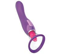 Vibratore 3 in 1 Stimolatore Clitorideo Lingua Ventosa Punto G USB Viola FFH