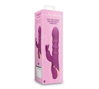 Loveline - Vibratore con 3 anelli mobili su e giù, colore: viola orchidea