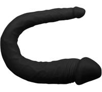 Vibratore a doppia punta con funzione massaggiante, lunghezza 36 cm, modello universale, che combina le funzioni di massaggiatore e giocattolo erotico