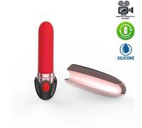 Vibratore a forma rossetto stimolatore clitoride donna in silicone ricaricabile