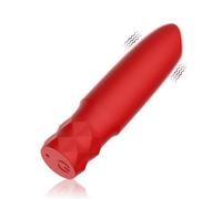 Vibratore a proiettile con 10 modalità di vibrazione per la stimolazione precisa del clitorale con punta angolata, impermeabile USB ricaricabile, sex toy per donne (rosso)