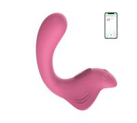 Vibratore a U Punto G e Clitoride controlo remoto con App 9 Modalità Impermeabile Silenzioso in Silicone Morbido USB Ricaricabile Sex Toy Doppia Stimolazione per donna coppie