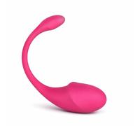 Vibratore a Uovo in Silicone, Rosa, Design Curvo, Stimolatore Personale