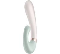 Vibratore ad onda di calore soddisfatto - bianco