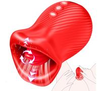 Vibratore Adulto Sesso Giocattoli per Donne - 4 in 1 Lingua Leccando Vibratore Sesso Giocattoli con 8 Leccando Clitorale & 10 Modalità di Vibrazione, Sucking Anal Clit Nipple Sexual Pleasure Tools