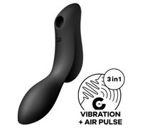 Succhia Clitoride Satisfyer Curvy Trinity 2 Nero