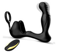 Vibratore alla prostata girevole a 360° con anello per pene, vibratore anale con telecomando, stimolatore anale, Amoochoo, giocattolo sessuale per uomini