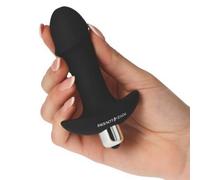 Vibratore anale realistico stimolatore plug vaginale nero in silicone fallo dild