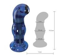 Vibratore anale fallo in vetro dildo vibrante glass plug stimolatore prostata