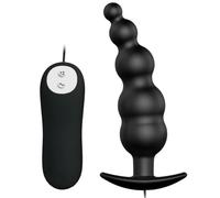 Vibratore Anale in silicone 12 modalità nero Dildo Plug Vibrante