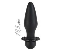 Vibratore anale in silicone dilatatore vibrante dildo fallo liscio morbido black
