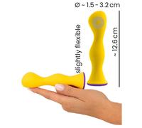 Vibratore anale in silicone mini dildo liscio vibrante piccolo fallo pene finto