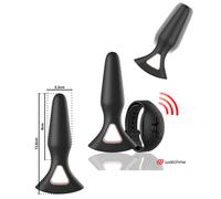 Vibratore anale in silicone morbido dildo liscio vibrante dilatatore fallo plug