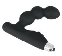 Vibratore anale in silicone nero dildo fallo vibrante morbido per prostata black