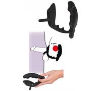 Vibratore anale per prostata dildo fallo vibrante in silicone con anello fallico