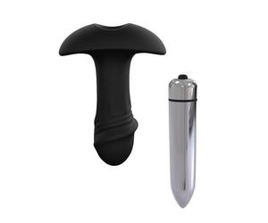 Vibratore anale piccolo fallo liscio vibrante in silicone dildo mini dilatatore