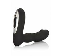 Vibratore anale rotante dildo anal plug ricaricabile nero in silicone