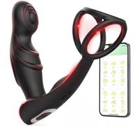 Vibratore Anale Stimolatore Prostata per Uomo Massaggiatore Prostatico | Dilatatore Uomo con Anello per Pene Anale Vibratore Telecomando Massaggiatori Dildo Vibratori Silicone Giocattoli Sessuali