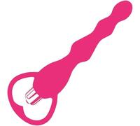 Vibratore anale vibrante in silicone, design graduato, vibratore anale in silicone, impermeabile, punto G, giocattolo anale per uomini, donne e adulti, colore rosa
