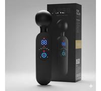 Vibratore Ares Magic Wand Digital Black Massaggiatore Riscaldante Ricaricabile