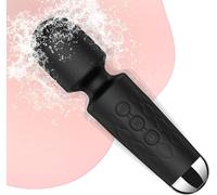 Vibratore bastoncino, adulti sex toy bastoncino, vibratore del clitoris, vibratori sessuali, stimolazione del clitoris, con 8 velocità e 20 modelli, silenzioso completamente impermeabile (Black)