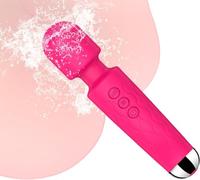 Vibratore bastoncino, adulti sex toy bastoncino, vibratore del clitoris, vibratori sessuali, stimolazione del clitoris, con 8 velocità e 20 modelli, silenzioso completamente impermeabile (Pink)