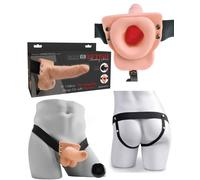 Vibratore cavo indossabile MAXI dildo vibrante GRANDE vaginale anale realistico