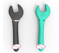 vibratore Chiave vibrante Dildo retrattile automatico Masturbatore anale per donna Novità Giocattolo del sesso per l'orgasmo rapido del capezzolo clitorideo (Nero, Cina)