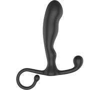 Vibratore classico e plug anale, nero, accessorio per il piacere indossabile.