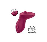 Satisfyer Exciterrr - Vibratore clitorideo rotante con perline (rosso)