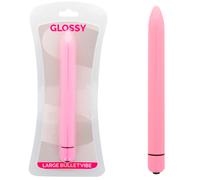 Vibratore Clitoride Glossy Slim - Silicone ABS, 16,5 cm Rosa
