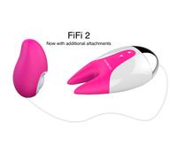 Vibratore clitoride - Nalone Fifi 2 con accessorio rosa e bianco