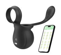 Vibratore (con anello vibrante), massaggiatore, dilatatore; funzionamento a grilletto, controllabile tramite app.