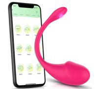 Vibratore con funzione di controllo remoto tramite app, stimolante, professionale portatile per il punto G 9 modalità, realizzato in silicone