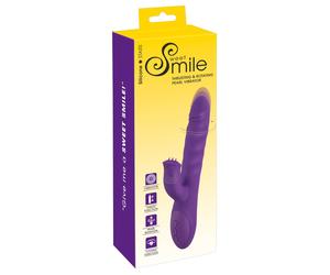 Vibratore con Testa Realistica e Stimolatore Clitorideo "Linguette" Sweet Smile
