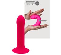 Vibratore con ventosa in silicone morbido dildo liscio vibrante anale e vaginale
