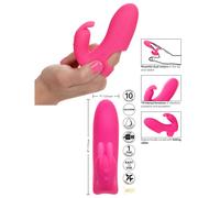 Vibratore da dito rabbit mini dildo liscio vibrante in silicone vagina clitoride