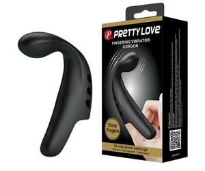 Vibratore da dito ricaricabile Pretty Love Gorgon nero, 10 mode, Poids 0.090 Kg, Colore Nero