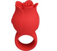 Vibratore da dito rosa in silicone ricaricabile Pretty Love Jae, Poids 0.026 Kg, Colore Rosso