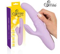 Vibratore Viola SMILE - Ricaricabile con Perline Rotanti, Funzione di Spinta e Stimolatore Clitorideo