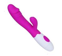 vibratore da donna vaginale clitoride rabbit in silicone viola femminile per lei 3,5 x 20 cm