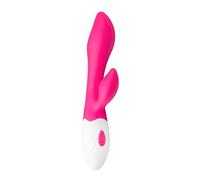 Vibratore di coniglio Alula Vibe - Vibratore con stimolatore clitorideo - Collezione Easytoys Vibe - Massaggiatore Multifunzione: vibrazione a 10 frequenze - 100% silicone morbido medico