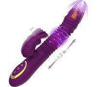 Vibratore di coniglio per le donne, G Spot Thrusting Vibrator Dildo, Clitorale Stimulatore Giocattoli per il piacere, Giocattoli sessuali per adulti per le donne con 10 vibrazioni e 5 spinta