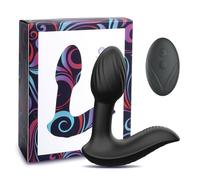 Vibratore di controllo remoto del massaggiatore della prostata, 360 ° rotante 3-in-1 Masturbatore maschio e femmina Dildo anale del clitorale Vibratori indossabili con 9 vibranti,