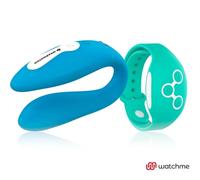 Vibratore telecomandato Wearwatch dual pleasure wireless technology watchme celeste e acquamarina
