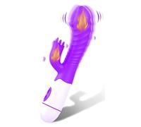 Vibrátǒre di Silicǒne,Vibratǒri Sessuáli per Donna Coppia con Vibraziǒne,Doppio Motore Massaggiatǒre Impermeabile Ricaricabile per Clitorǐde,Puntó g,Anále,Vaginále