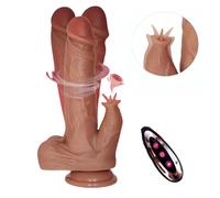 VIBRATORE DILDO 22 CM. FALLO REALISTICO SPINTA TELECOMANDO CALORE RICARICABILE