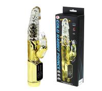 vibratore dildo realistico vibrante ROTANTE RABBIT BUNNY sex toy COLOR ORO